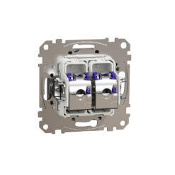 SDD113467S Sedna Design & Elements Двойна Информационна Розетка CAT 6A STP, RJ45, алуминий SE-SDD113467S