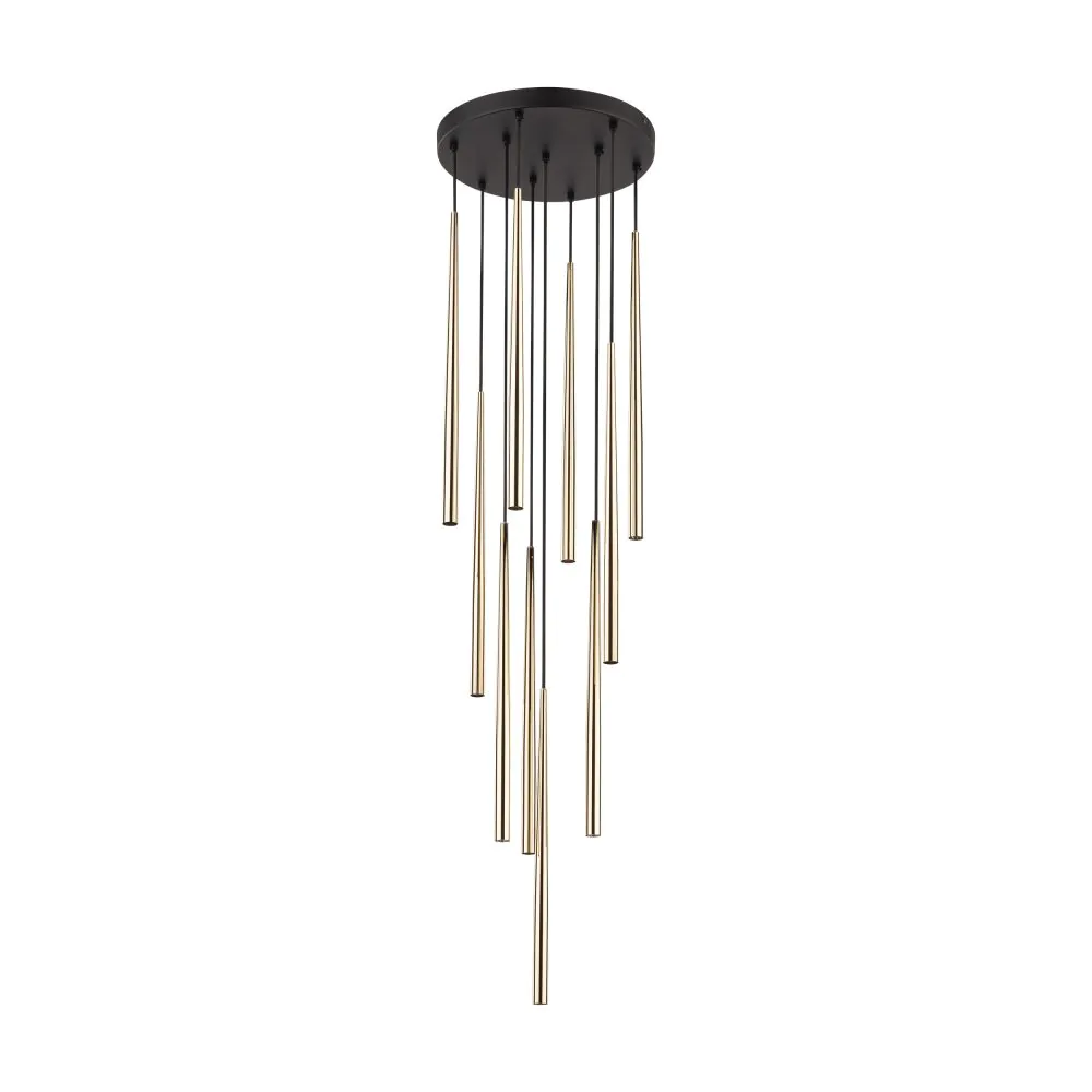 TK LIGHTING ПЕНДЕЛ PIANO 10118 10XG9 ЧЕРЕН/ЗЛАТО