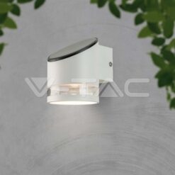 1w Led Соларна Стенна Лампа Smd Бяло Тяло Ip44 3000k VTAC-10395