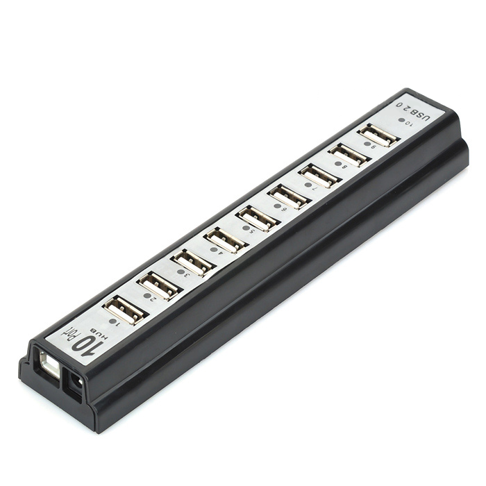 USB хъб No Brand, USB 2.0, 10 Порта, Различни цветове - 12061 D-12061 4 USB хъб No Brand, USB 2.0, 10 Порта, Различни цветове - 12061 - Image 2