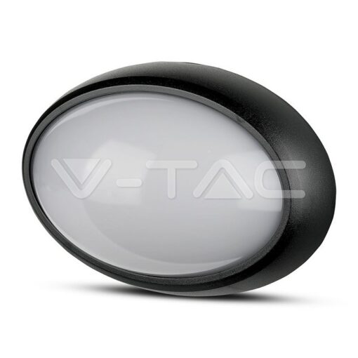 12w Led Овално Тяло Външен Монтаж Черно Тяло Ip66 Топло Бяла Светлина - 1350