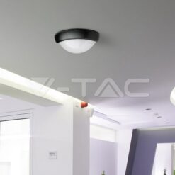 12w Led Овално Тяло Външен Монтаж Черно Тяло Ip66 Топло Бяла Светлина - 1350 VTAC-1350