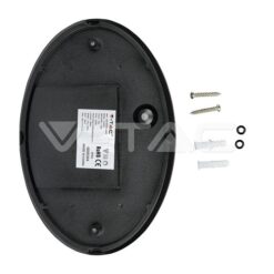 12w Led Овално Тяло Външен Монтаж Черно Тяло Ip66 Топло Бяла Светлина - 1350 VTAC-1350