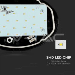 12w Led Овално Тяло Външен Монтаж Черно Тяло Ip66 Топло Бяла Светлина - 1350 VTAC-1350