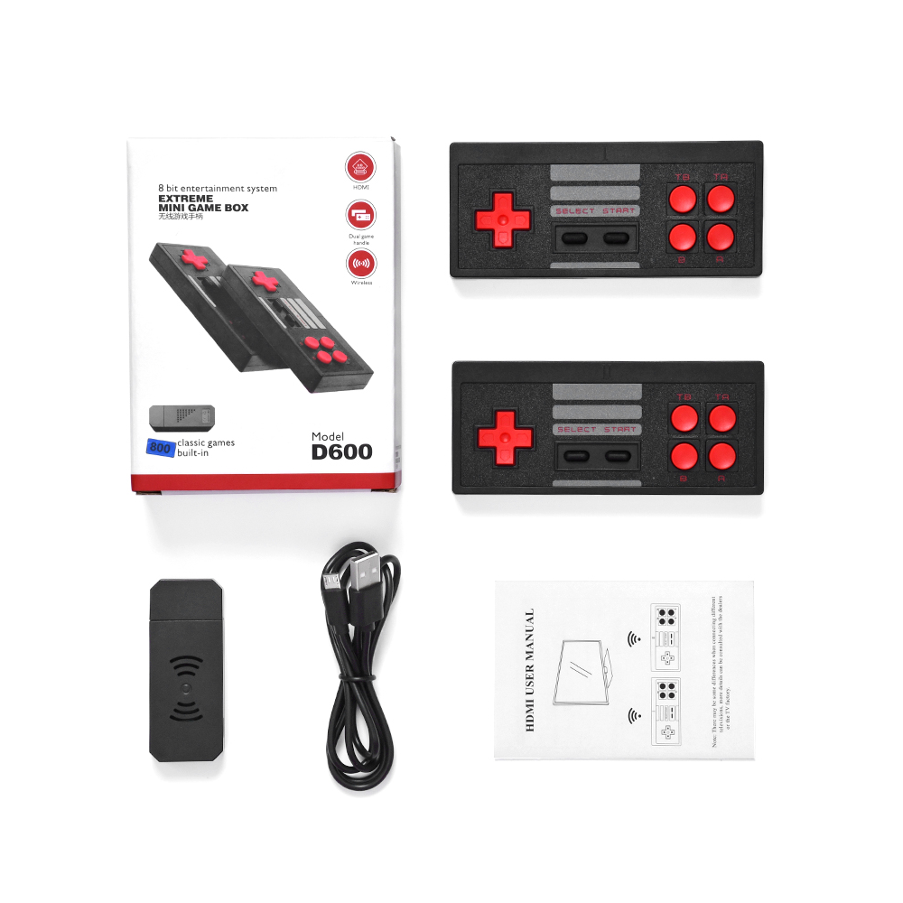 Игрова конзола No brand D600, 800 Вградени игри, HDMI, Черен - 13032 D-13032 7 Игрова конзола No brand D600, 800 Вградени игри, HDMI, Черен - 13032 - Image 5