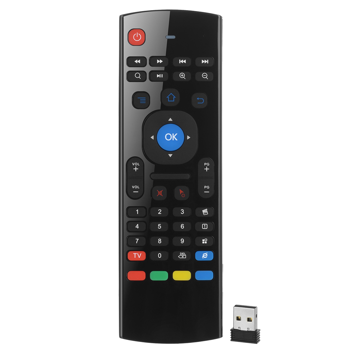 Универсално дистанционно No brand MX3, Air mouse, USB 2.4GHz, Микрофон, IR програмируемо, Черен - 13048 D-13048 5 Универсално дистанционно No brand MX3, Air mouse, USB 2.4GHz, Микрофон, IR програмируемо, Черен - 13048 - Image 3