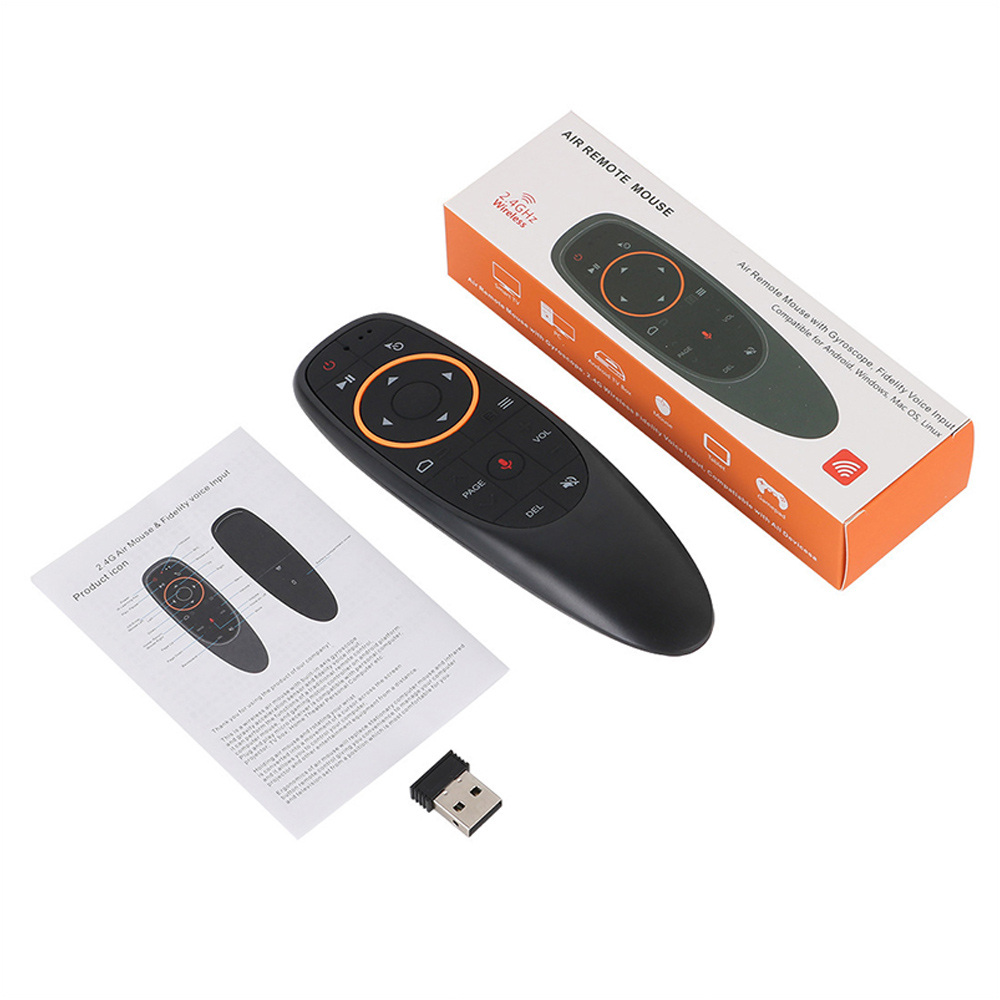 Универсално дистанционно No brand G10, Air mouse, USB 2.4GHz, Микрофон, IR програмируемо, Черен - 13051 D-13051 5 Универсално дистанционно No brand G10, Air mouse, USB 2.4GHz, Микрофон, IR програмируемо, Черен - 13051 - Image 4