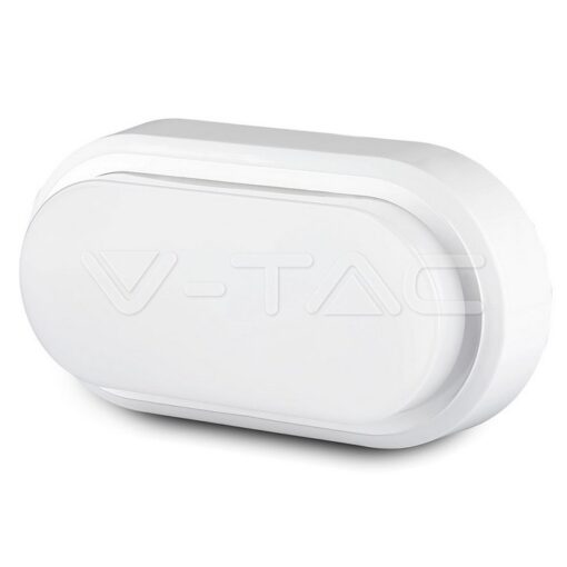 8w Led Плафон Ip54 Бяло Тяло Овал 3000k - 1311