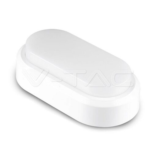 8w Led Плафон Ip54 Бяло Тяло Овал 3000k - 1311 - Image 2