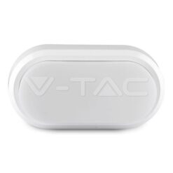 8w Led Плафон Ip54 Бяло Тяло Овал 3000k - 1311 VTAC-1311