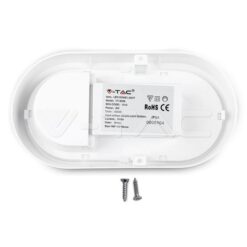 8w Led Плафон Ip54 Бяло Тяло Овал 3000k - 1311 VTAC-1311