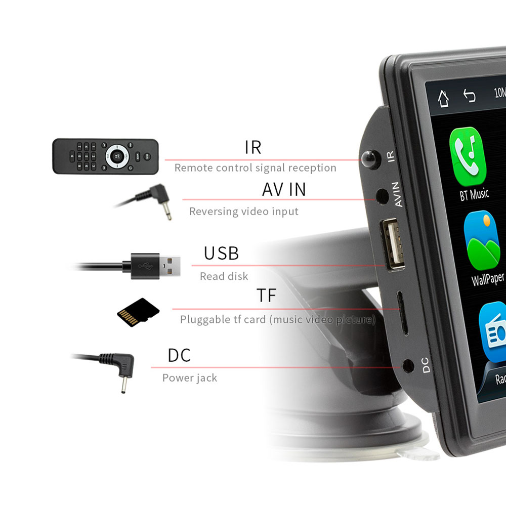 Преносим CarPlay / Android Auto дисплей No brand X500L, 7", За автомобил - 13309 D-13309 11 Преносим CarPlay / Android Auto дисплей No brand X500L, 7", За автомобил - 13309 - Image 9