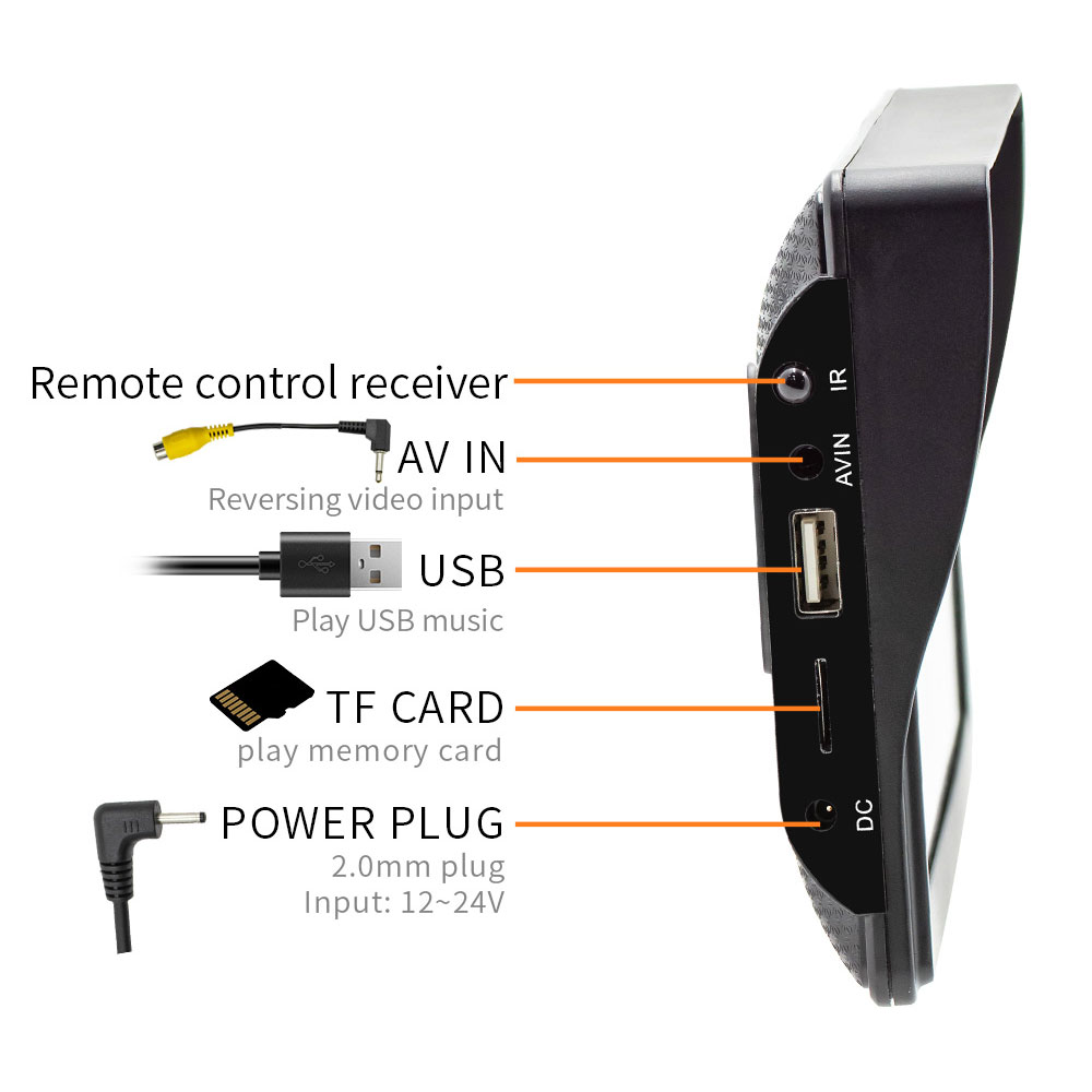 Преносим CarPlay / Android Auto дисплей No brand X600W, 7", За автомобил - 13310 D-13310 10 Преносим CarPlay / Android Auto дисплей No brand X600W, 7", За автомобил - 13310 - Image 8