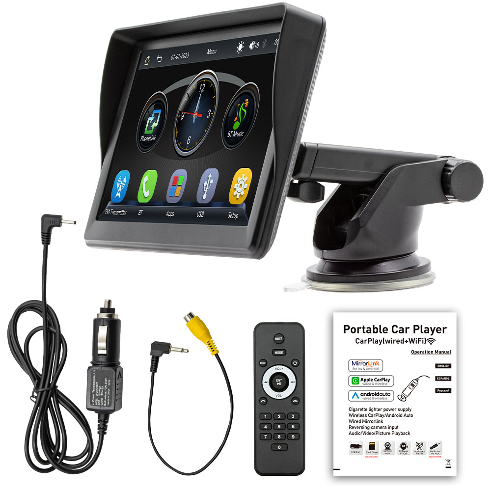 Преносим CarPlay / Android Auto дисплей No brand X600W, 7", За автомобил - 13310 D-13310 8 Преносим CarPlay / Android Auto дисплей No brand X600W, 7", За автомобил - 13310 - Image 6