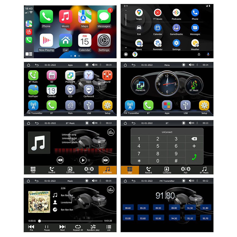 Преносим CarPlay / Android Auto дисплей No brand X5306L, 7", За автомобил - 13312 D-13312 13 Преносим CarPlay / Android Auto дисплей No brand X5306L, 7", За автомобил - 13312 - Image 11
