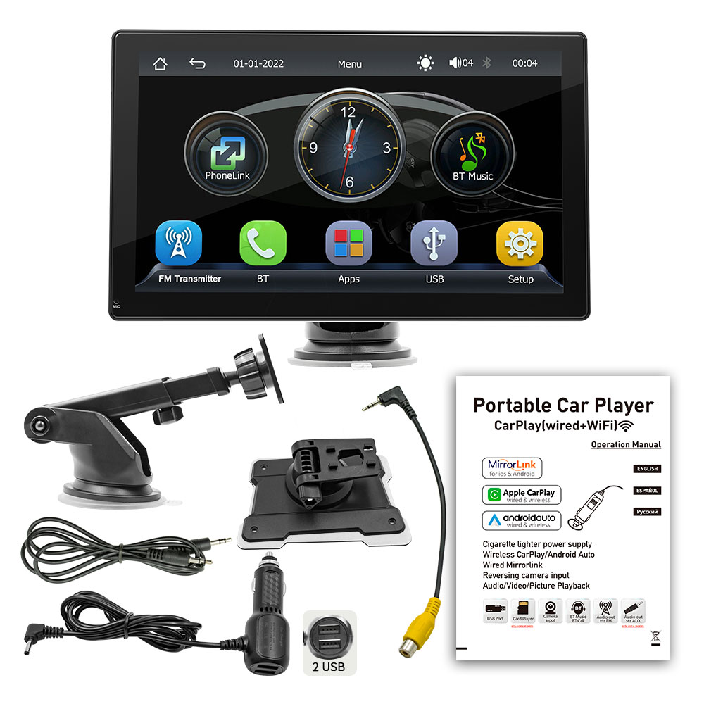 Преносим CarPlay / Android Auto дисплей No brand X5305L, 9", За автомобил - 13315 D-13315 9 Преносим CarPlay / Android Auto дисплей No brand X5305L, 9", За автомобил - 13315 - Image 7