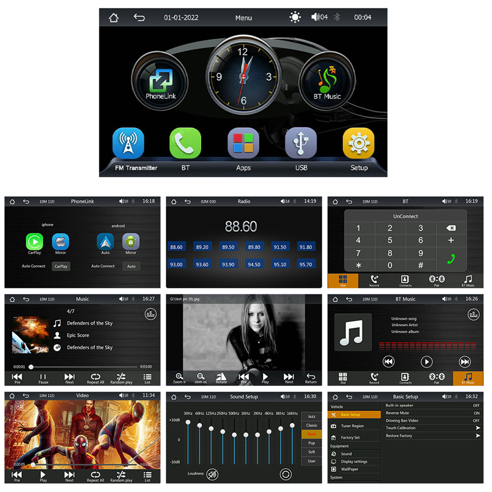 Преносим CarPlay / Android Auto дисплей No brand X5305L, 9", За автомобил - 13315 D-13315 14 Преносим CarPlay / Android Auto дисплей No brand X5305L, 9", За автомобил - 13315 - Image 12