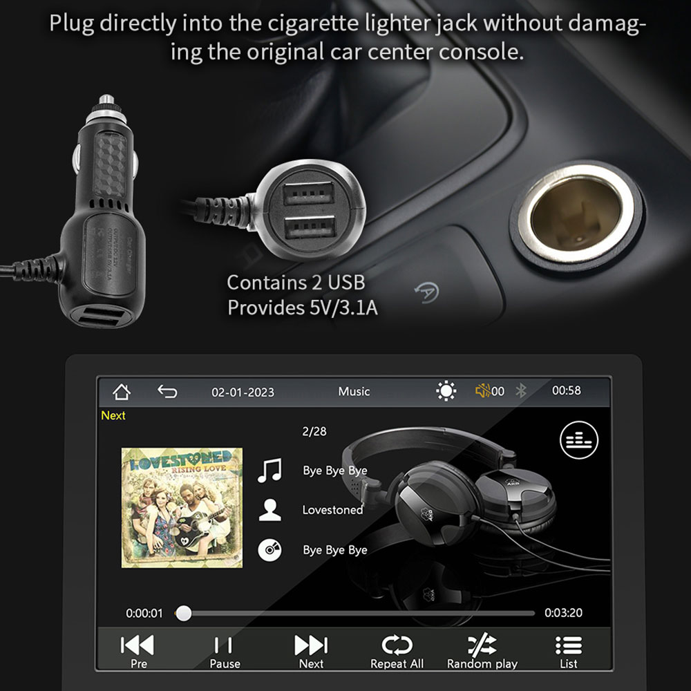 Преносим CarPlay / Android Auto дисплей No brand X5308L, 9", За автомобил - 13317 D-13317 12 Преносим CarPlay / Android Auto дисплей No brand X5308L, 9", За автомобил - 13317 - Image 10
