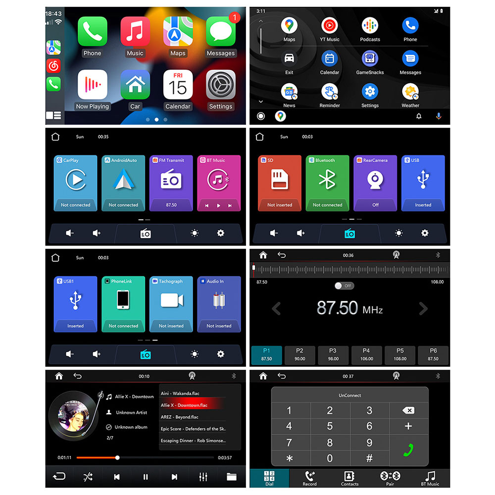 Преносим CarPlay / Android Auto дисплей No brand, X5570R-L, 7", За автомобил - 13326 D-13326 10 Преносим CarPlay / Android Auto дисплей No brand, X5570R-L, 7", За автомобил - 13326 - Image 8