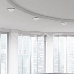 12w Led Овално Тяло Външен Монтаж Бяло Тяло Ip66 Топло Бяла Светлина - 1351 VTAC-1351