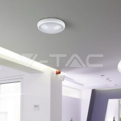 12w Led Овално Тяло Външен Монтаж Бяло Тяло Ip66 Топло Бяла Светлина - 1351 VTAC-1351