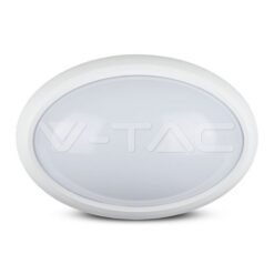 12w Led Овално Тяло Външен Монтаж Бяло Тяло Ip66 Топло Бяла Светлина - 1351 VTAC-1351