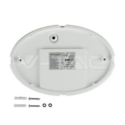 12w Led Овално Тяло Външен Монтаж Бяло Тяло Ip66 Топло Бяла Светлина - 1351 VTAC-1351