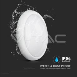 12w Led Овално Тяло Външен Монтаж Бяло Тяло Ip66 Топло Бяла Светлина - 1351 VTAC-1351