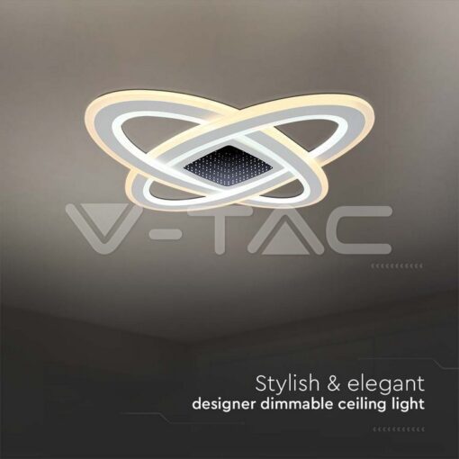130w Led Осветител За Таван (62*62*5cm) Cct: 3000k+6000k Димираща + Дистанционно - Image 3