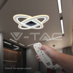 130w Led Осветител За Таван (62*62*5cm) Cct: 3000k+6000k Димираща + Дистанционно VTAC-15360