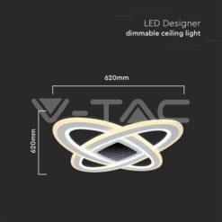 130w Led Осветител За Таван (62*62*5cm) Cct: 3000k+6000k Димираща + Дистанционно VTAC-15360