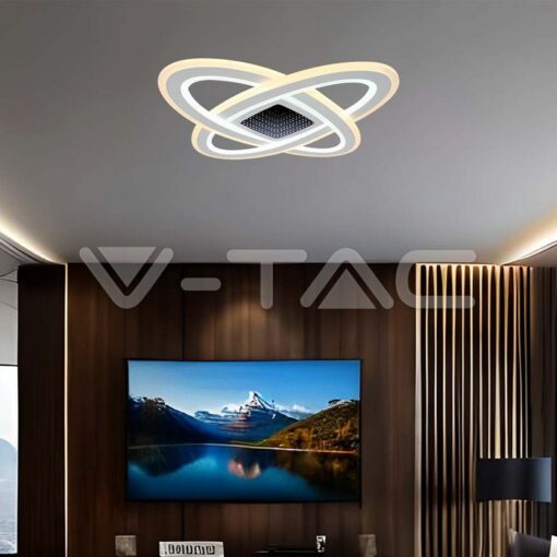 130w Led Осветител За Таван (62*62*5cm) Cct: 3000k+6000k Димираща + Дистанционно - Image 8
