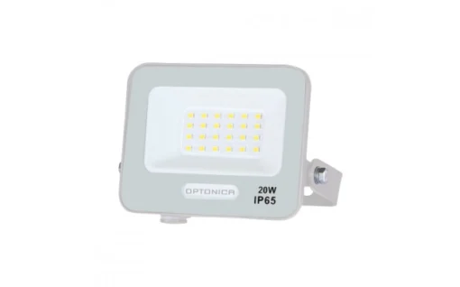 LED SMD ПРОЖЕКТОР БЯЛ 20W 90lm/W AC180-265V 120° IP65 3000K – 15cm КАБЕЛ
