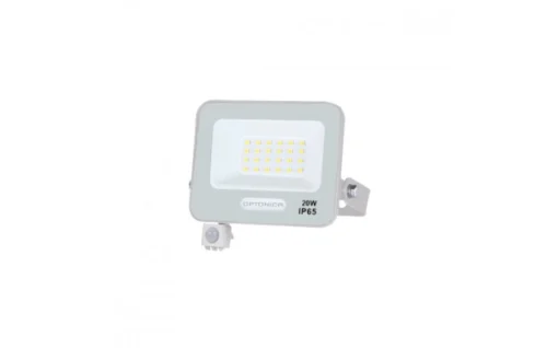 LED SMD ПРОЖЕКТОР БЯЛ 20W 90lm/W AC180-265V 120° IP65 3000K + СЕНЗОР – 15cm КАБЕЛ