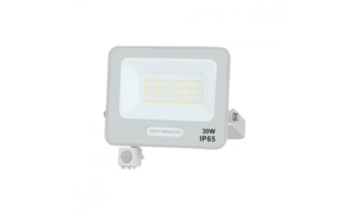 LED SMD ПРОЖЕКТОР БЯЛ 30W 90lm/W AC180-265V 120° IP65 3000K + СЕНЗОР – 15cm КАБЕЛ