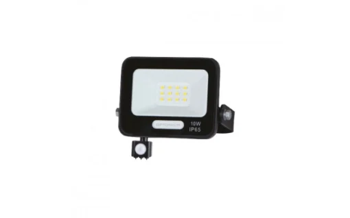LED SMD ПРОЖЕКТОР ЧЕРЕН 10W 90lm/W AC180-265V 120° IP65 3000K + СЕНЗОР – 15cm КАБЕЛ