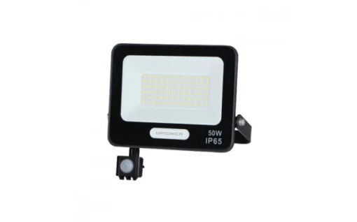 LED SMD ПРОЖЕКТОР ЧЕРЕН 50W 90lm/W AC180-265V 120° IP65 4000K + СЕНЗОР – 15cm КАБЕЛ