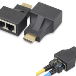 HDMI удължител, No brand, През LAN CAT-5e/6, Черен - 17165 D-17165