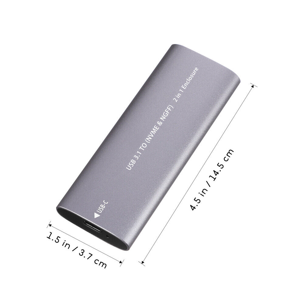 Кутия за SSD No brand SHL-R320, USB 3.1 - M.2 SATA+NVME, Сив - 17756 D-17756 4 Кутия за SSD No brand SHL-R320, USB 3.1 - M.2 SATA+NVME, Сив - 17756 - Image 2