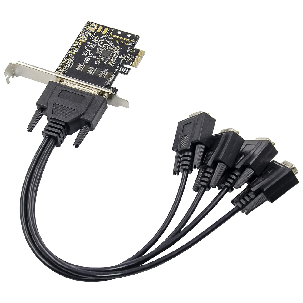 Контролер No brand, PCI-E x1, Serial port, Нископрофилен, 4 Порта - 17757 D-17757 4 Контролер No brand, PCI-E x1, Serial port, Нископрофилен, 4 Порта - 17757 - Image 2