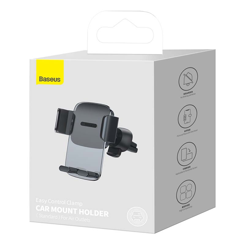 Универсална стойка за телефон Baseus Easy Control Clamp, Черен - 17818 D-17818 5 Универсална стойка за телефон Baseus Easy Control Clamp, Черен - 17818 - Image 3