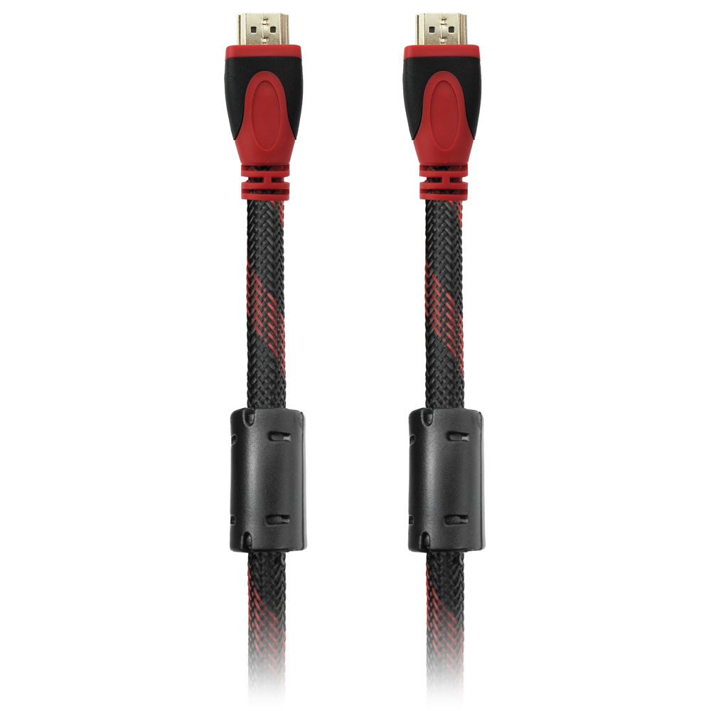 Кабел DeTech HDMI - HDMI M/М, 10m, С оплетка и ферит - 18048