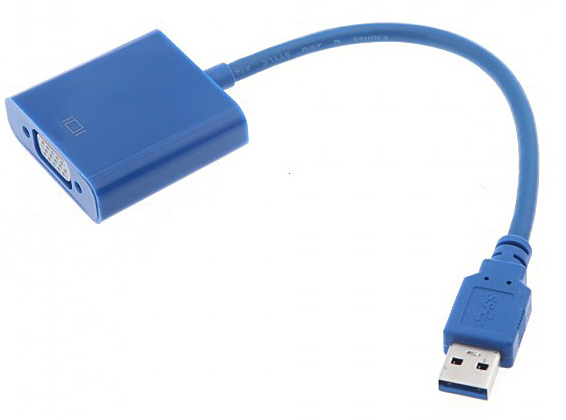 Преходник No brand, USB3.0 към VGA, Син - 18164 D-18164 3 Преходник No brand, USB3.0 към VGA, Син - 18164