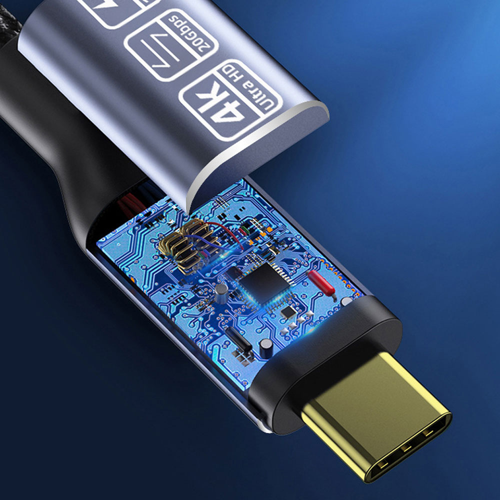Кабел DeTech, Type-C - Type-C, 100W, 4K, 20GB/s, PD, 1.0m, Черен - 18382 D-18382 6 Кабел DeTech, Type-C - Type-C, 100W, 4K, 20GB/s, PD, 1.0m, Черен - 18382 - Image 4
