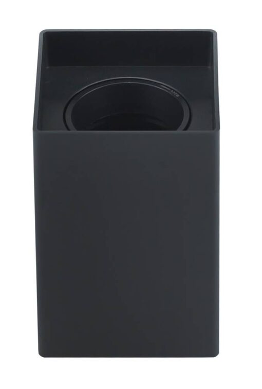 КВАДРАТНО ТЯЛО ЧЕРНО GU10 ЦОКЪЛ ПЛАСТМАСА IP20 MAX-10W