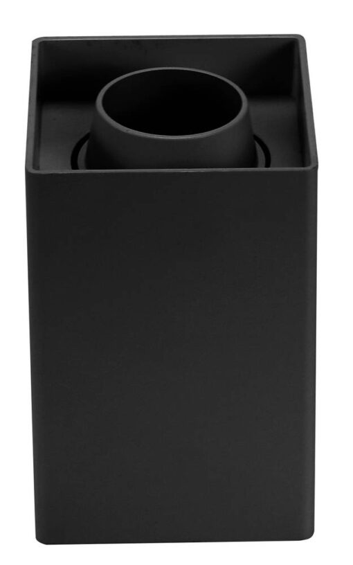 КВАДРАТНО ТЯЛО ЧЕРНО GU10 ЦОКЪЛ ПЛАСТМАСА IP20 MAX-10W