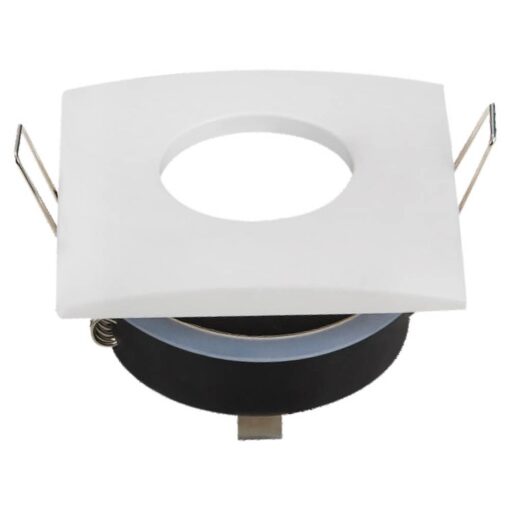 КВАДРАТНО ТЯЛО БЯЛО GU10 ЦОКЪЛ АЛУМИНИЙ IP65 MAX-35W