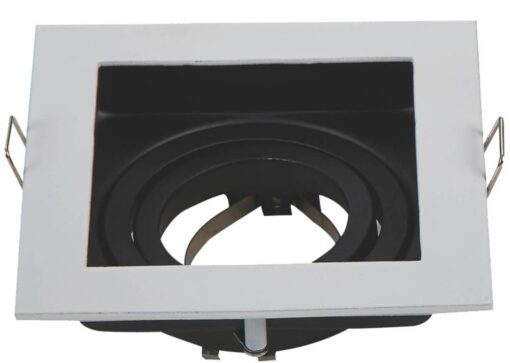 КВАДРАТНО ТЯЛО БЯЛО/ЧЕРНО GU10 ЦОКЪЛ АЛУМИНИЙ IP20 MAX-35W