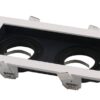 КВАДРАТНО ТЯЛО БЯЛО/ЧЕРНО 2*GU10 ЦОКЪЛ АЛУМИНИЙ IP20 MAX-35W OP-5083