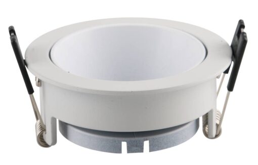 КРЪГЛО ТЯЛО ЗА GU10 БЯЛО/БЯЛ РЕФЛЕКТОР АЛУМИНИЙ IP20 MAX-35W
